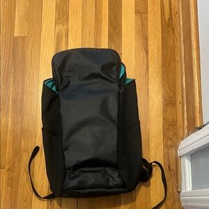 The North Face Black and Teal Backpack
